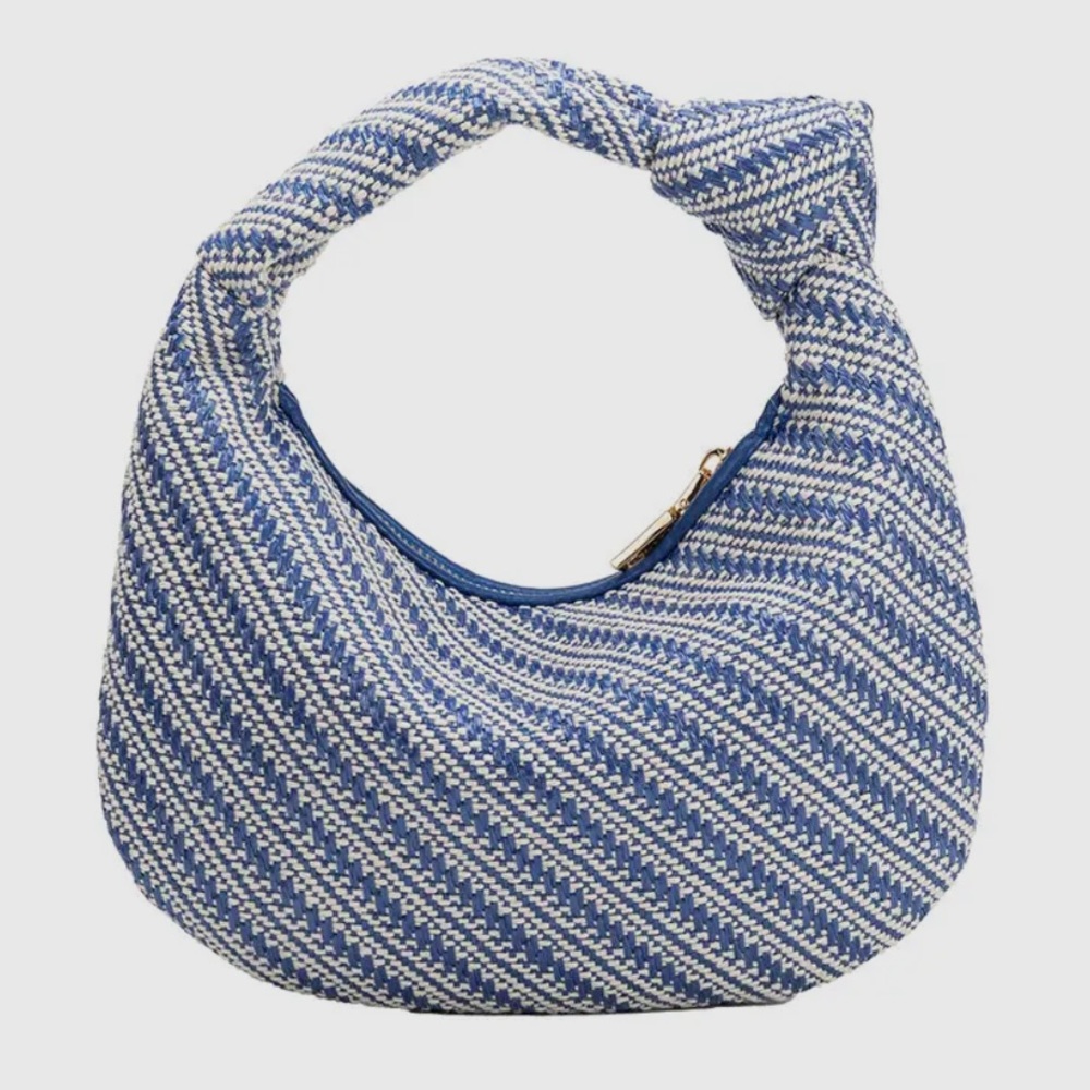 Melie Bianco Drew raffia and denim bags